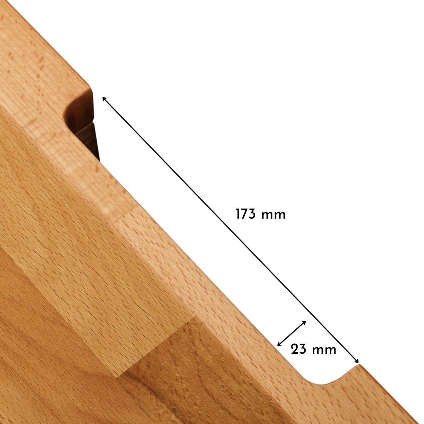 Holzplatte für IKEA Besta 2 breiter Korpus - OMFORMO