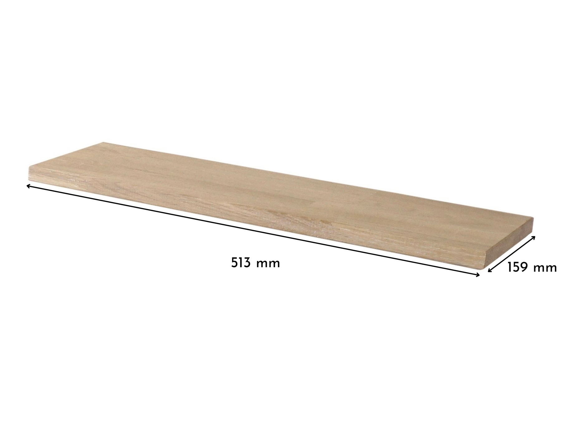 Deckplatte in Eiche Weiß für Ikea Trones Schuhschrank 1 Fach breit