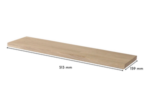 Deckplatte in Eiche Weiß für Ikea Trones Schuhschrank 1 Fach breit