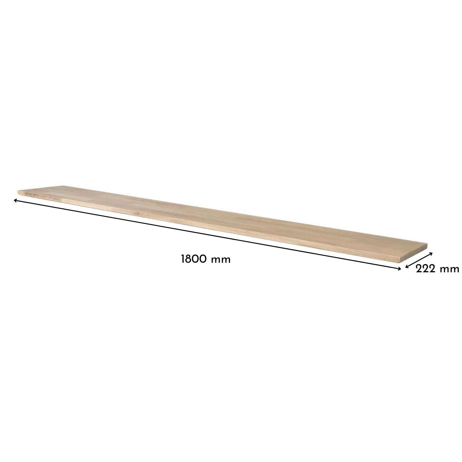 Holzplatte für IKEA Besta 3 schmal Eiche Weiß 19mm