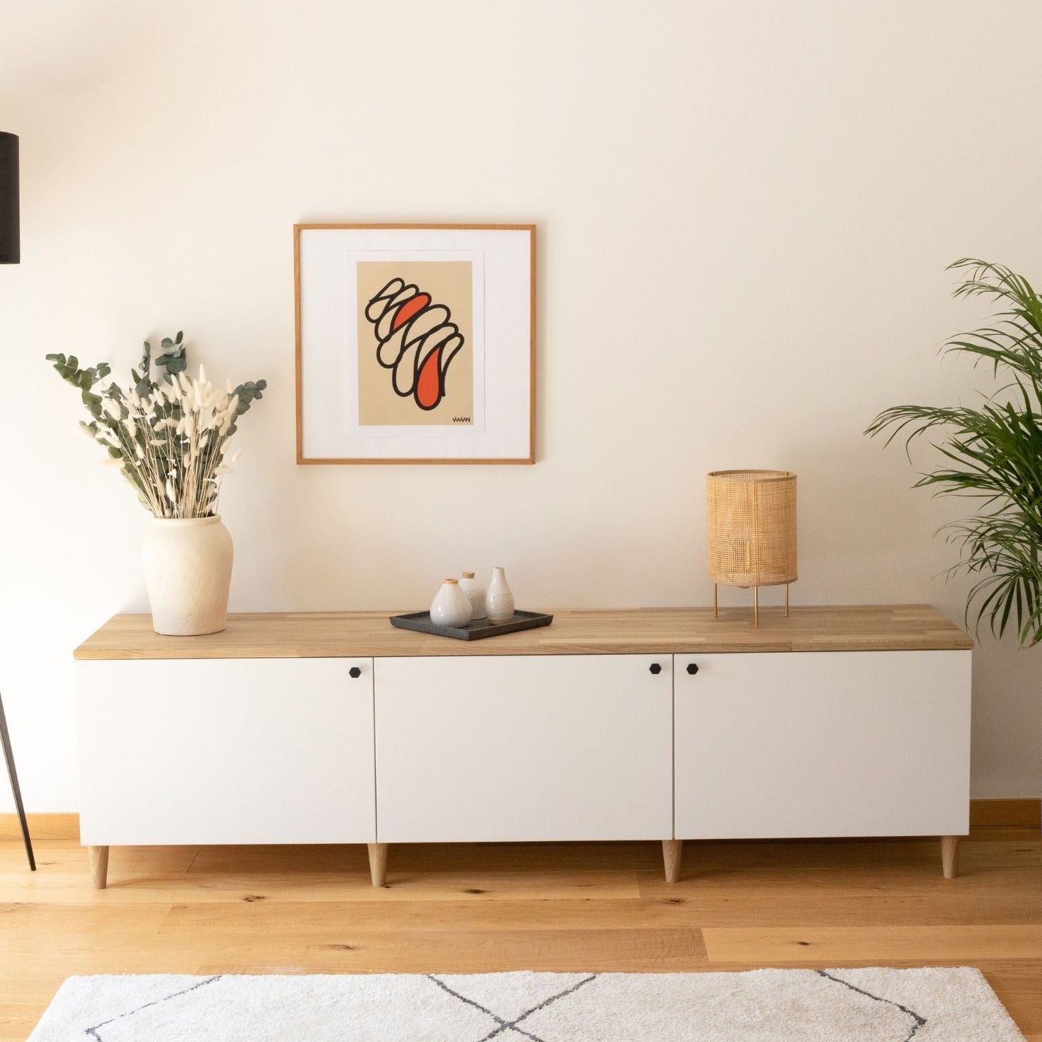 Holzplatte für IKEA Besta 3  breiter Korpus - OMFORMO