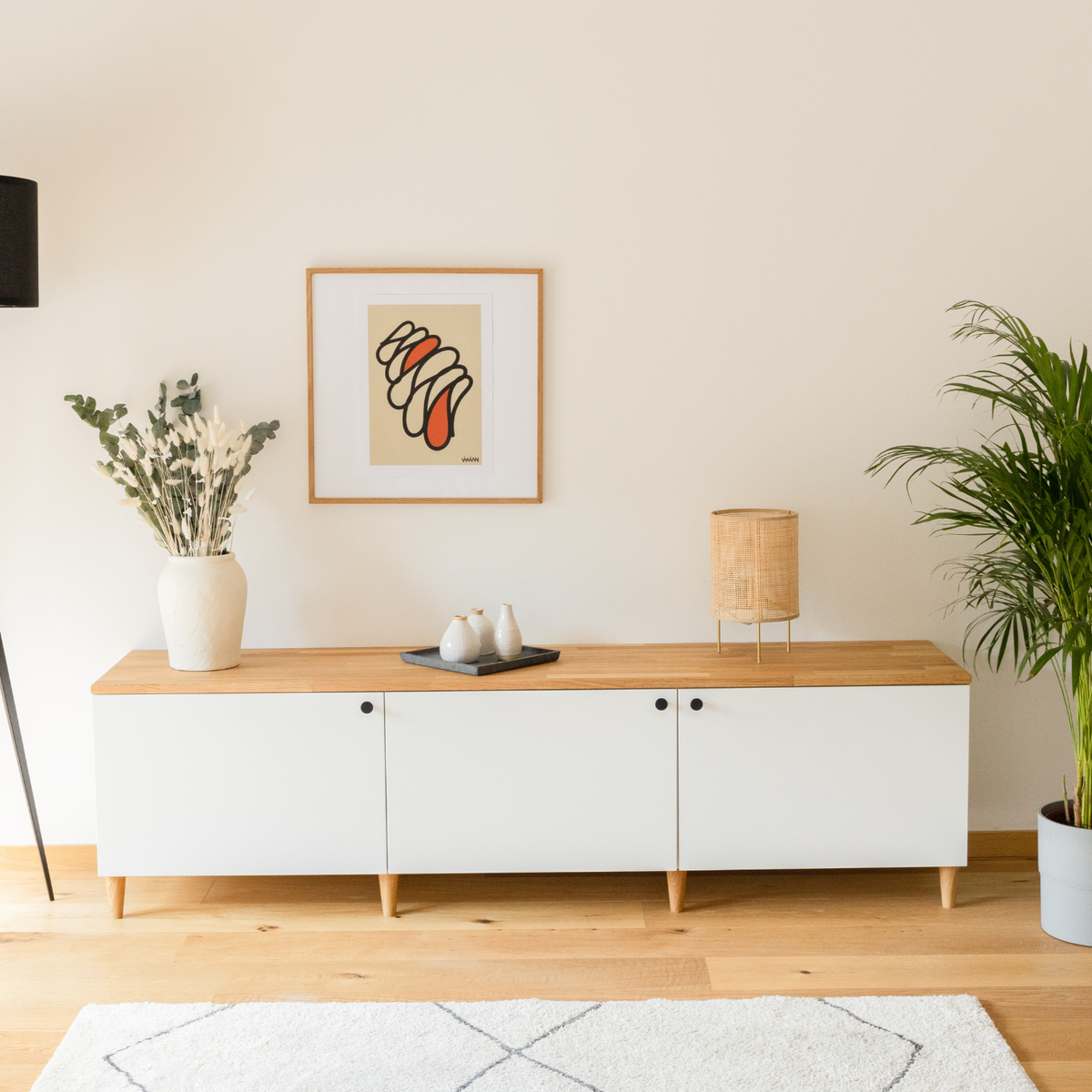Holzplatte für IKEA Besta 3  breiter Korpus - OMFORMO