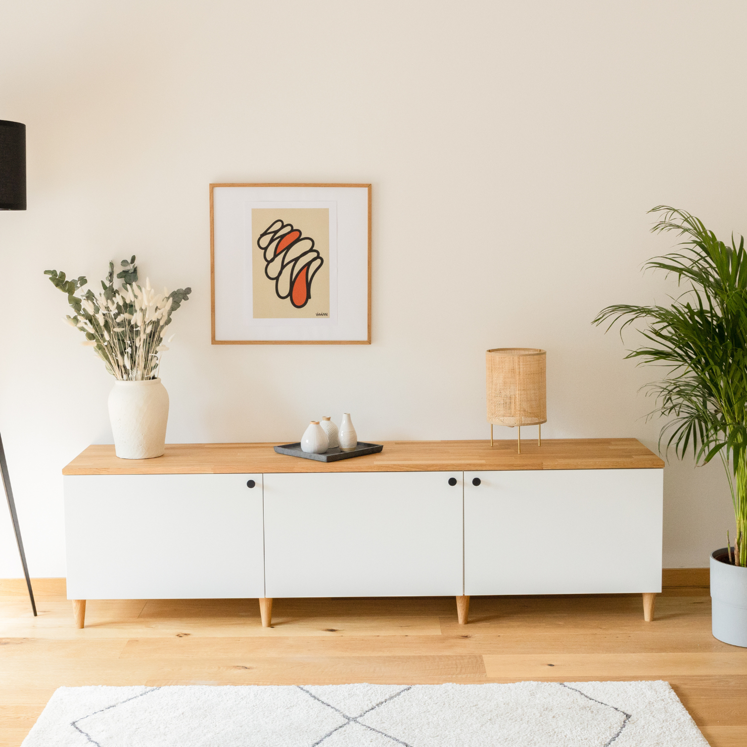 Holzplatte für IKEA Besta 3  breiter Korpus - OMFORMO