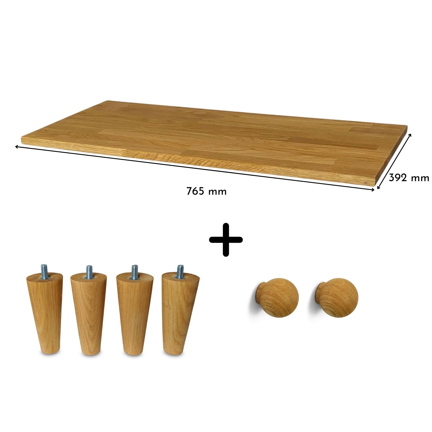 Upcycling Set für IKEA Kallax Regal 2 Fächer breit, 7-teilig - OMFORMO