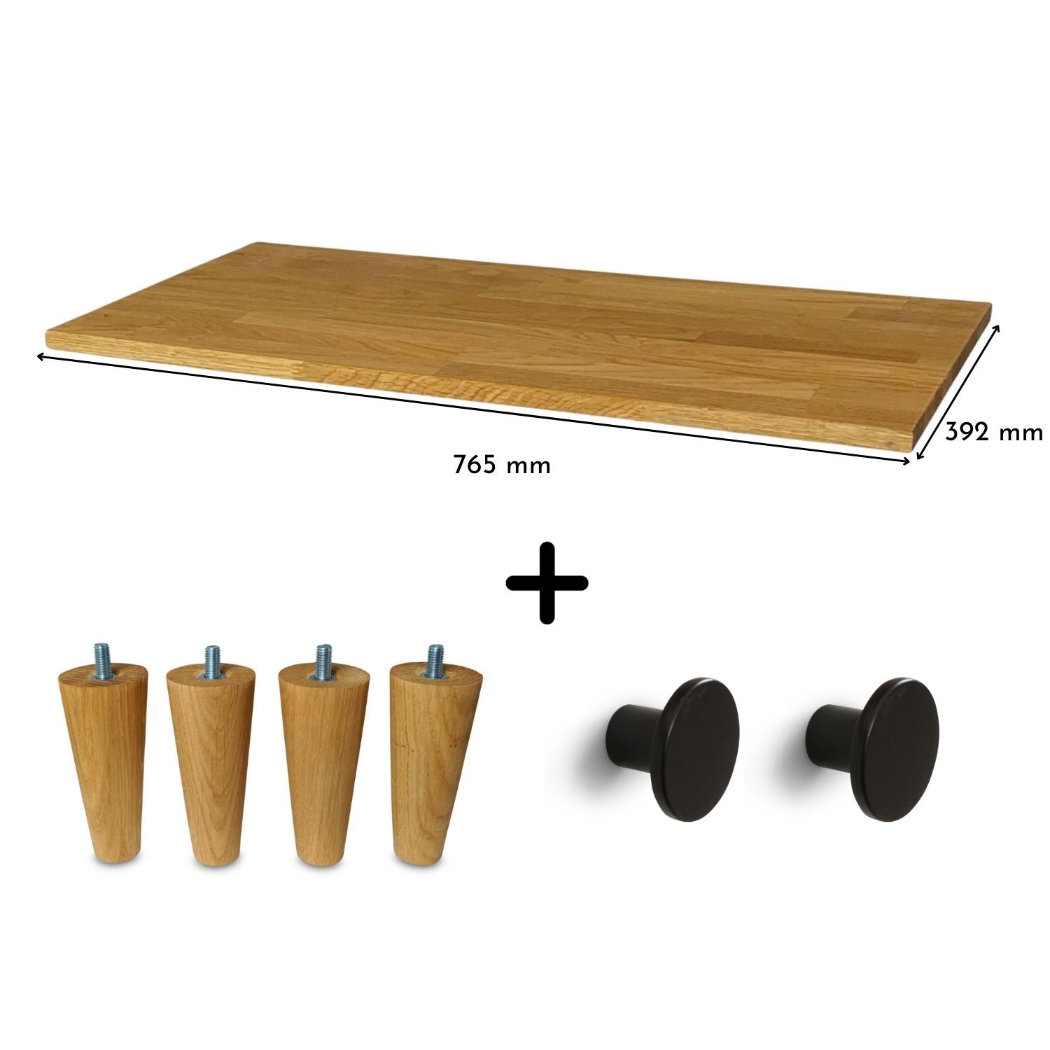 Upcycling Set für IKEA Kallax Regal 2 Fächer breit, 7-teilig - OMFORMO