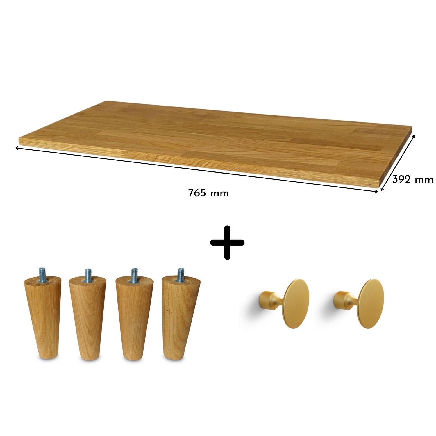 Upcycling Set für IKEA Kallax Regal 2 Fächer breit, 7-teilig - OMFORMO