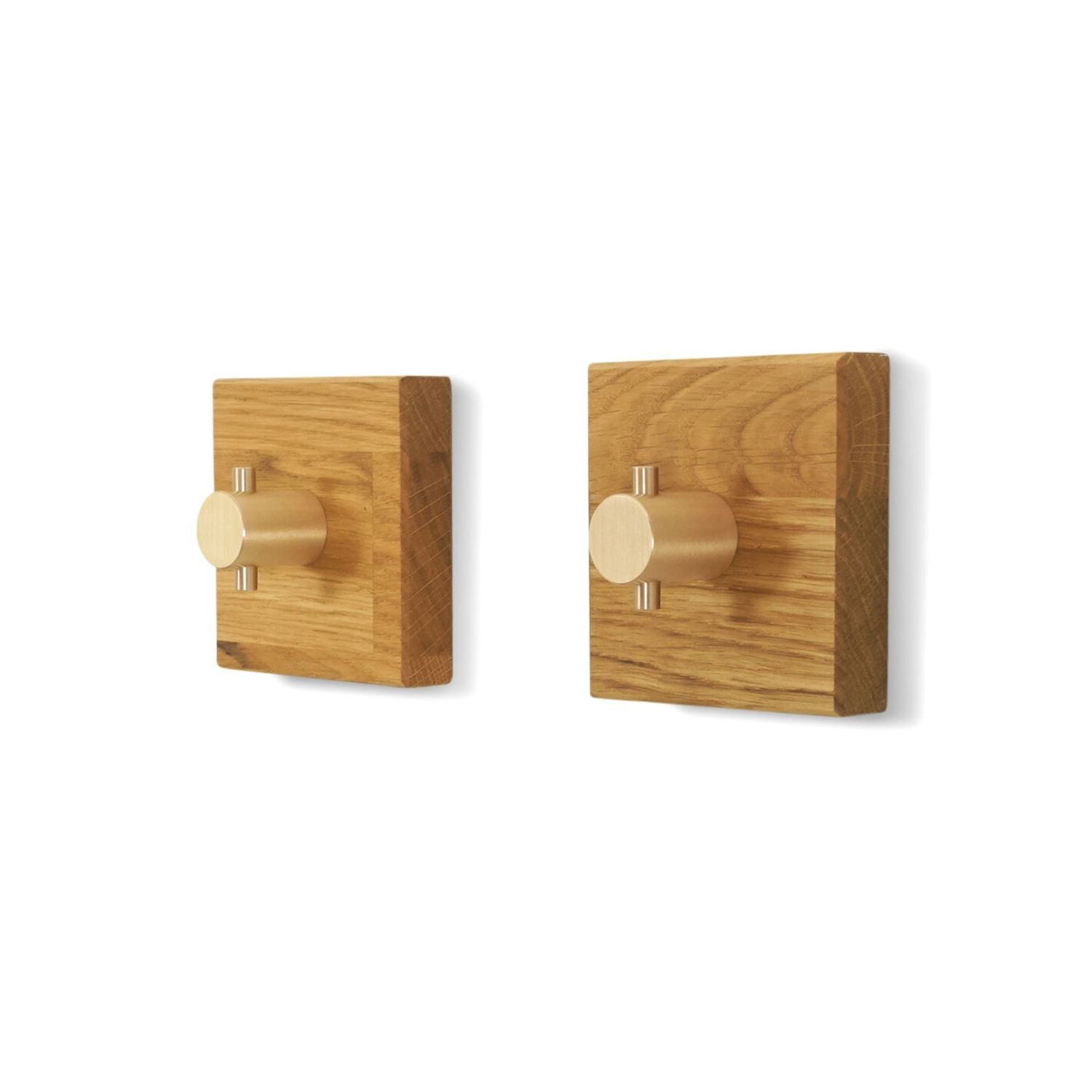 Garderobenhaken 2er Set mit goldenen Haken