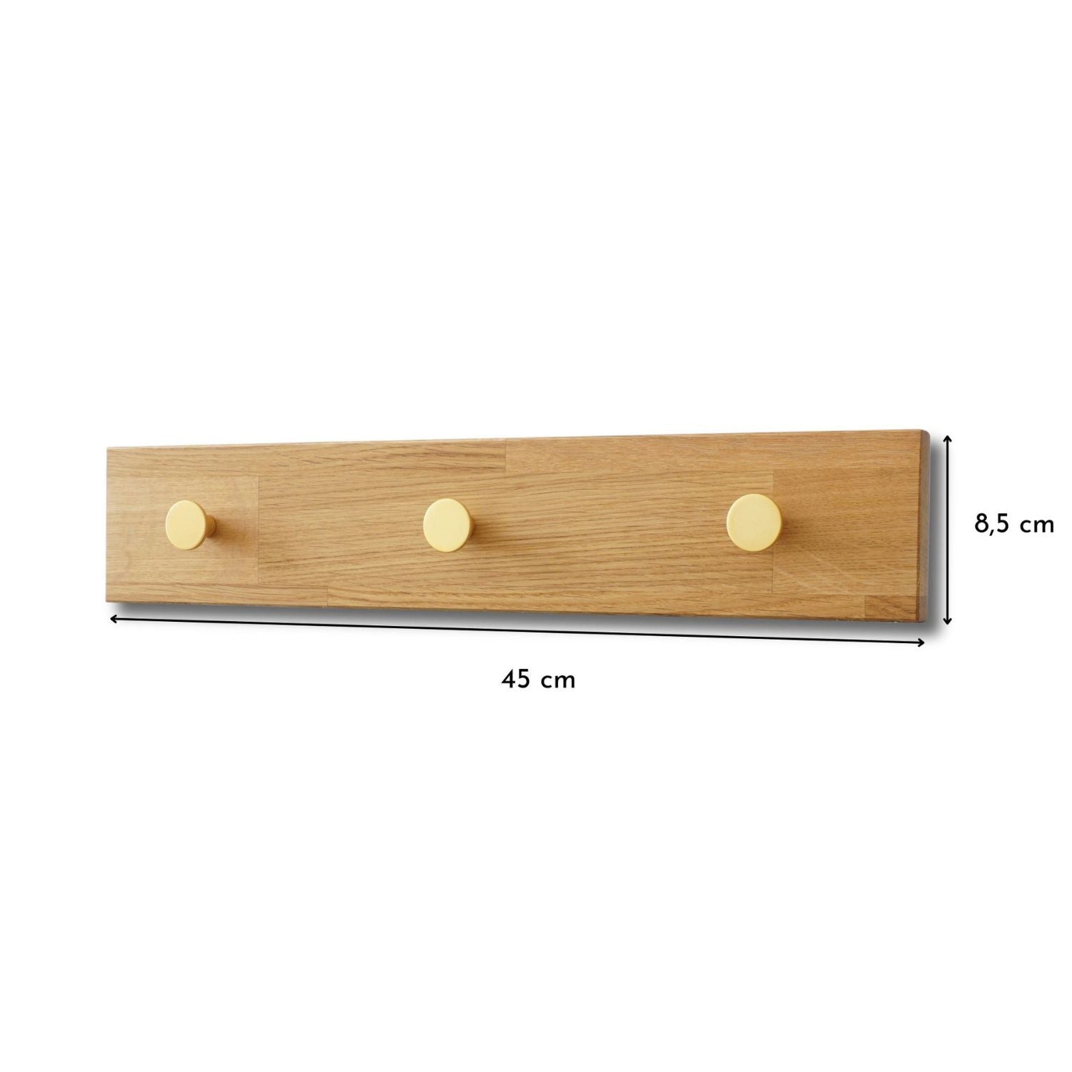 Garderobenleiste Tavla mit 3 goldenen Haken, Variante Nappi