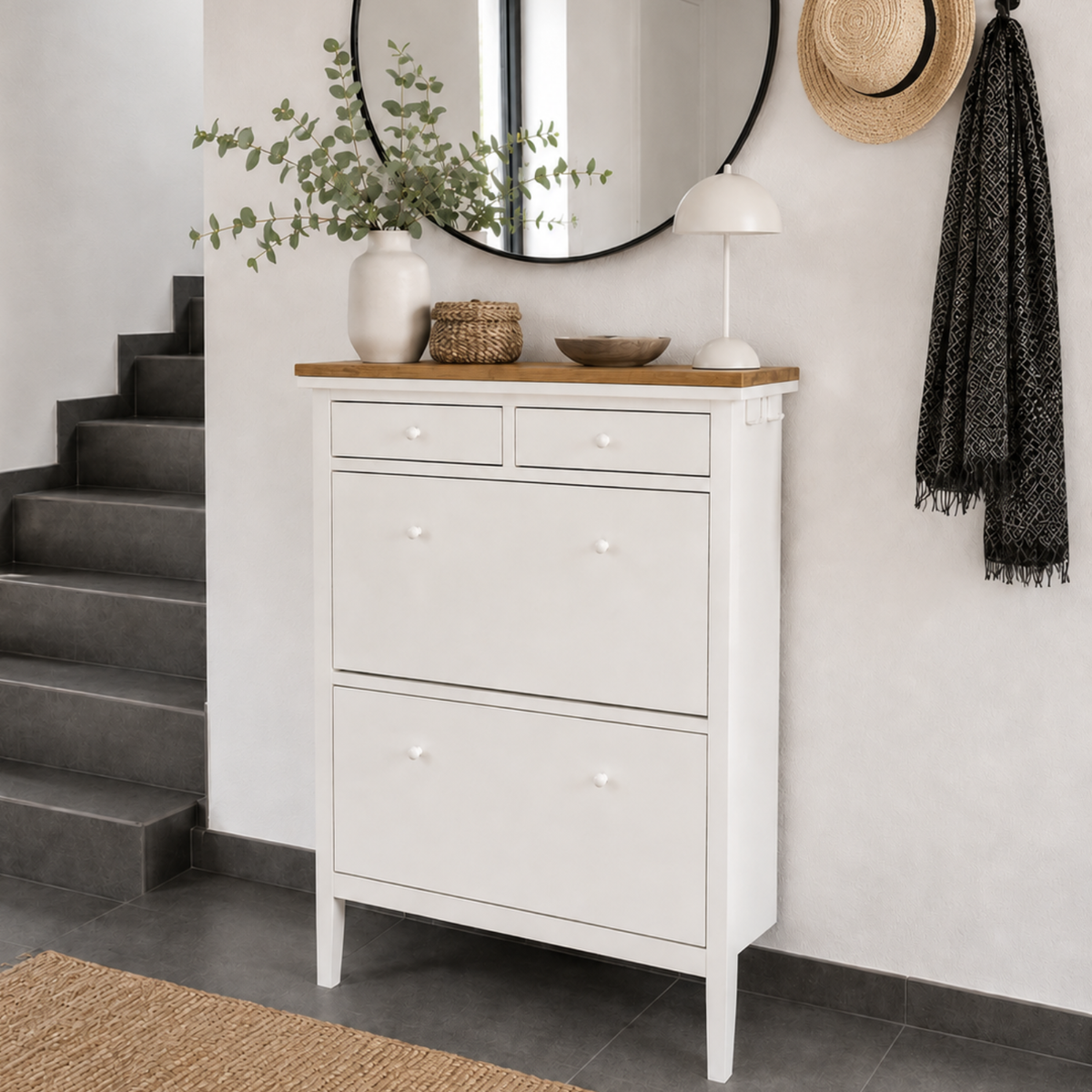 Holzplatte für IKEA Gullaberg Schuhschrank mit 2 Fächern - OMFORMO