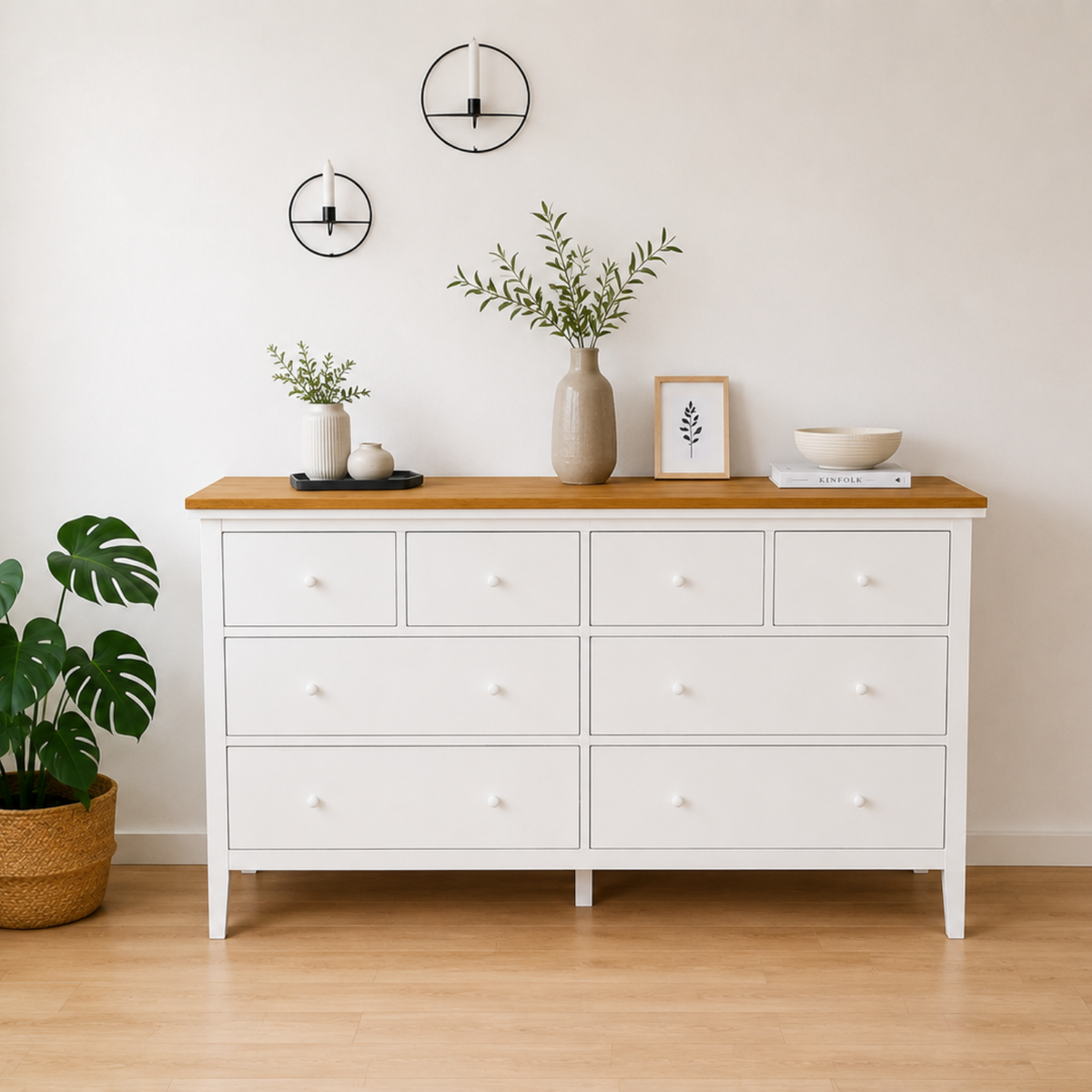 Holzplatte für IKEA Gullaberg Kommode mit 8 Schubladen
