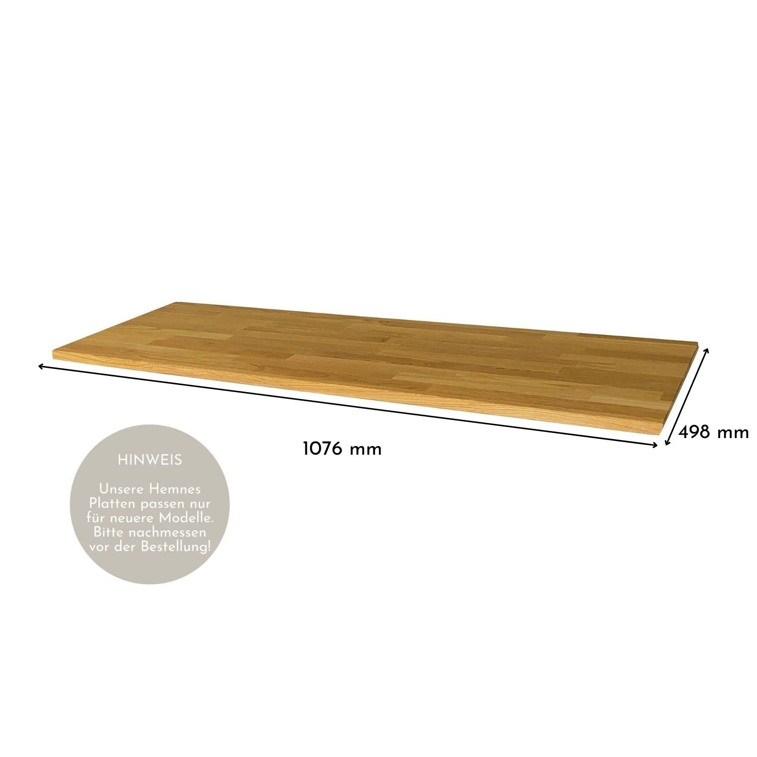 Holzplatte in Eiche Natur für Ikea Hemnes Kommode mit 3 bzw. 6 Schubladen