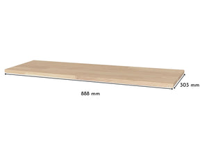 Deckplatte in Eiche Weiß für Ikea Hemnes Schuhschrank mit 2 Fächern