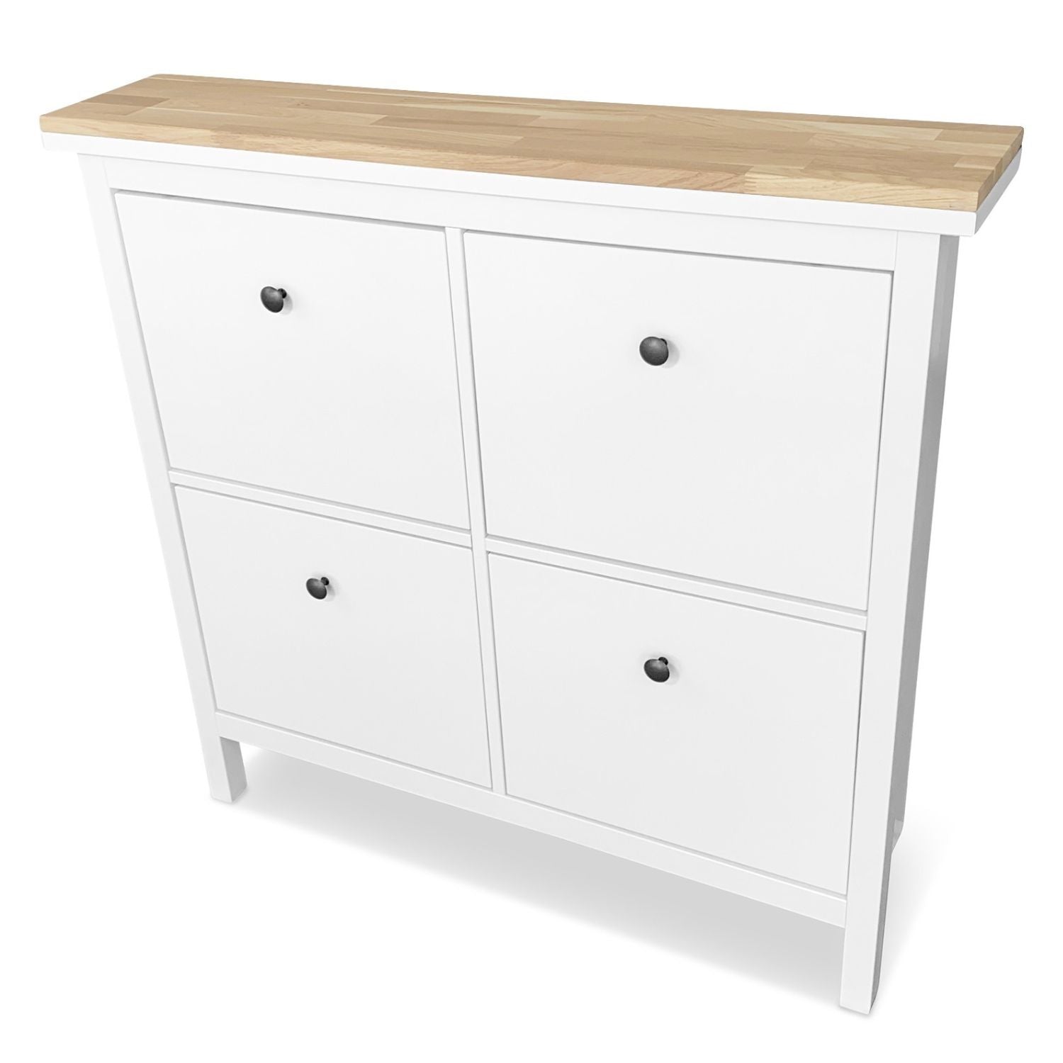 Ikea Hemnes Schuhschrank mit Deckplatte Eiche Weiß geölt