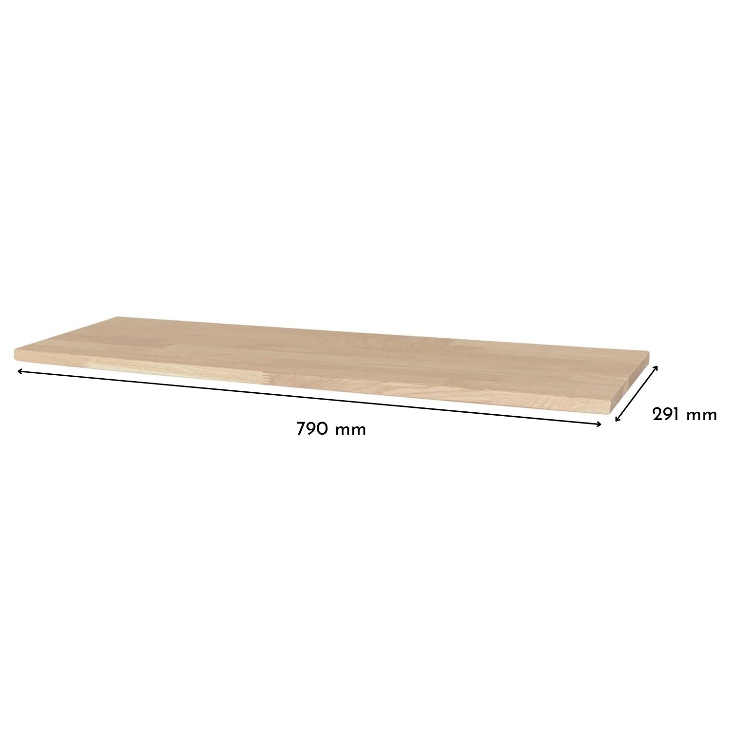 Holzplatte mit Maßen für Ikea Ställ, 3 Fächer, Eiche Weiß geölt