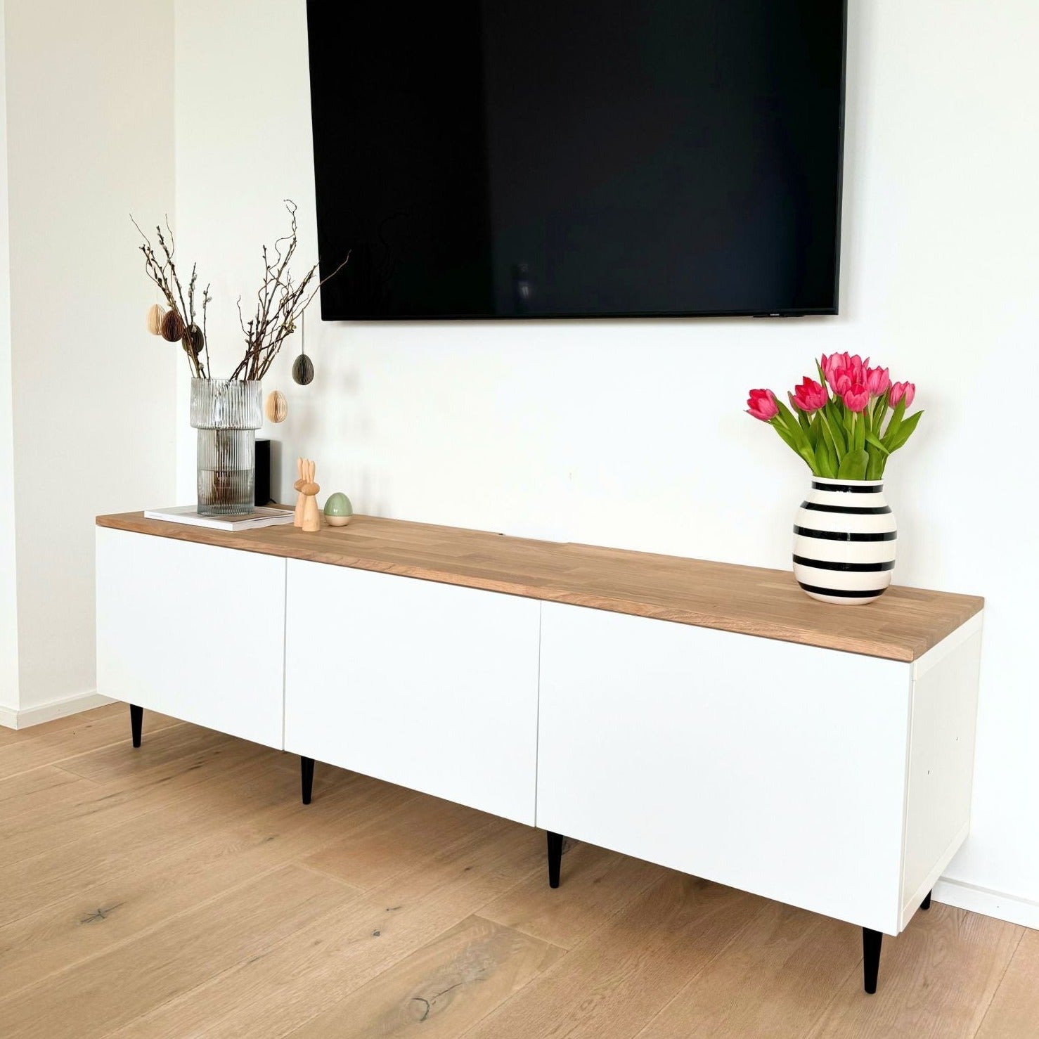 Holzplatte für IKEA Besta 3  breiter Korpus - OMFORMO