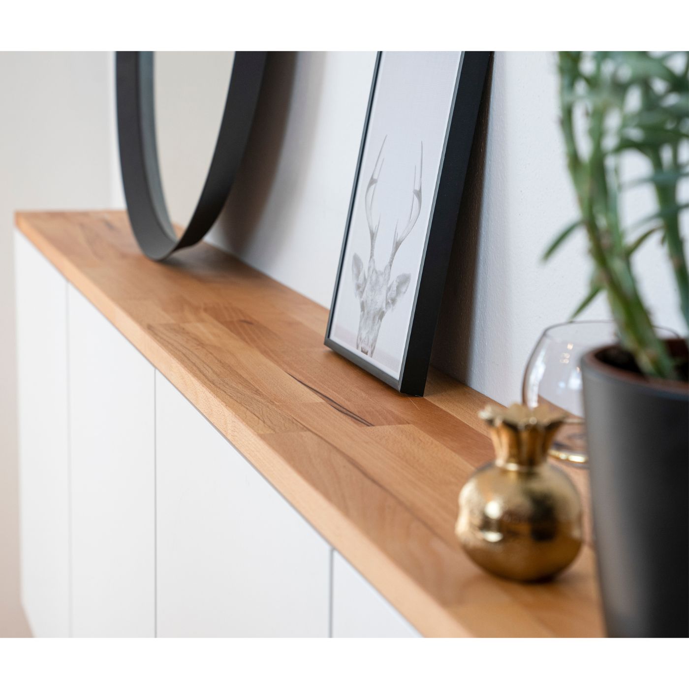 IKEA BESTA 4 schmal mit Deckplatte Kernbuche