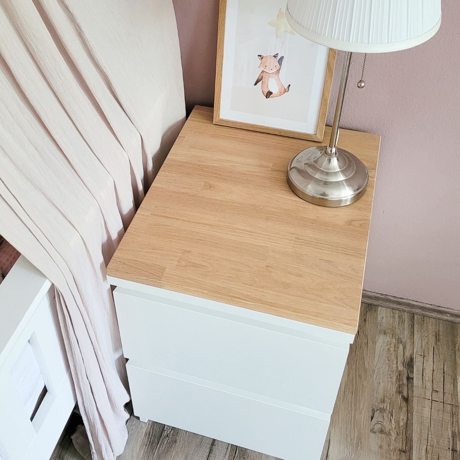 Holzplatte für IKEA Malm Nachttisch - OMFORMO