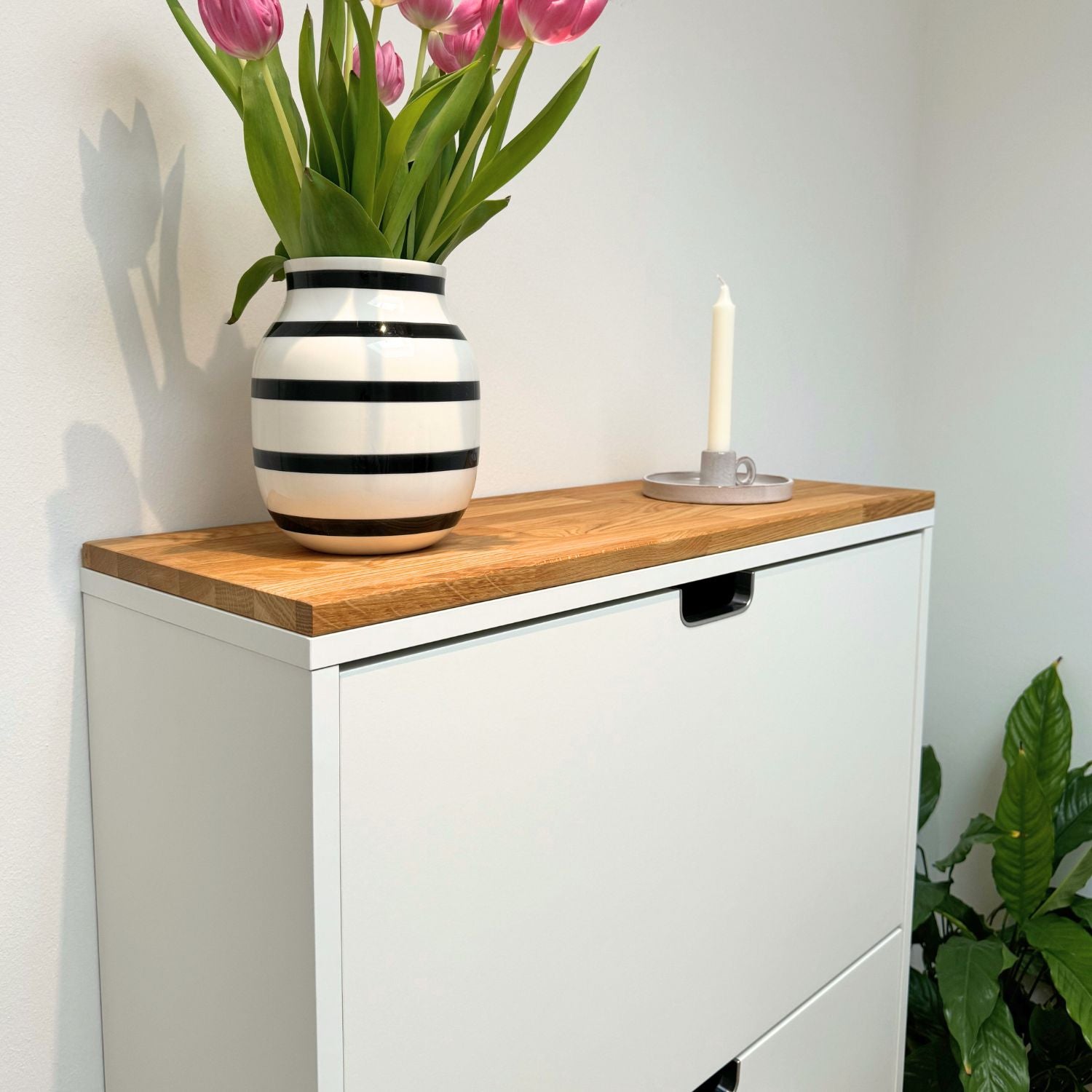 Ikea Ställ Schuhschrank mit Holzplatte Eiche Natur Detailbild