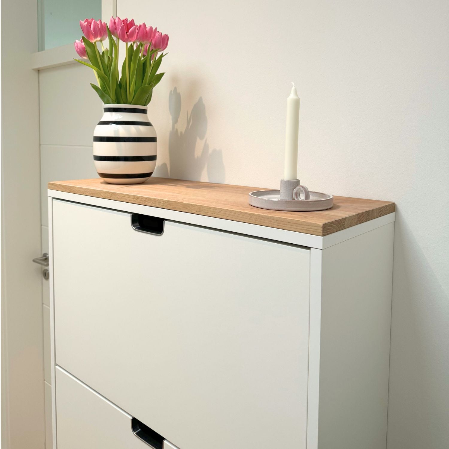 Ikea Ställ Schuhschrank mit Holzplatte Eiche Weiß geölt, Detailbild