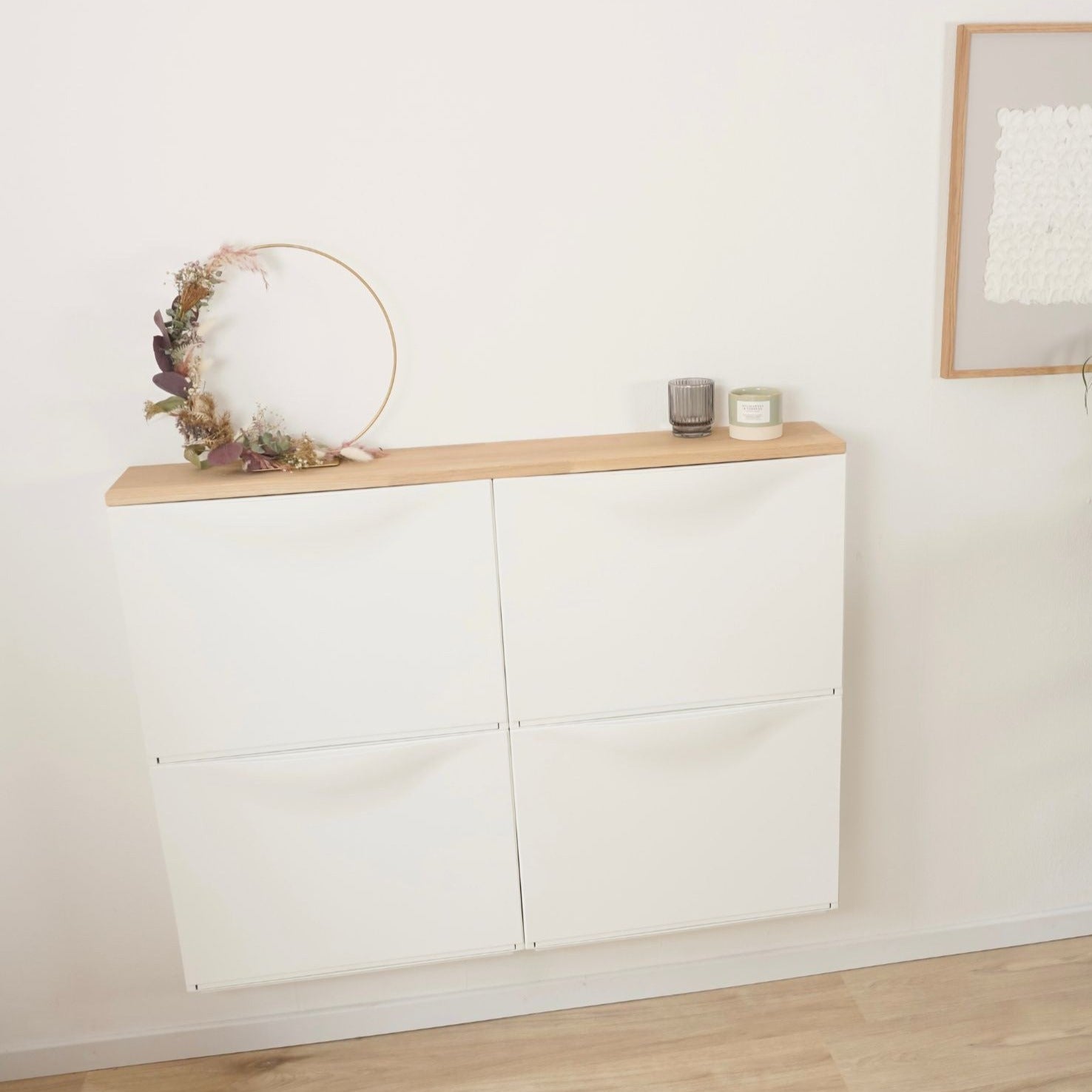 Holzplatte für IKEA Trones Schuhschrank 2 Fächer breit - OMFORMO