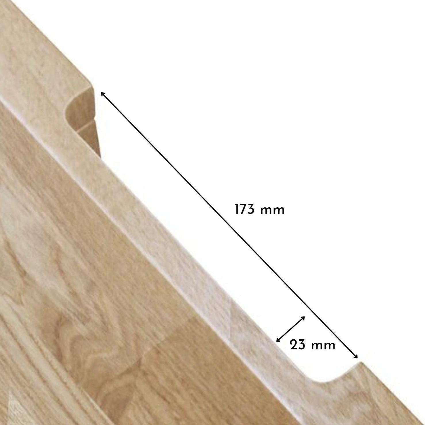 Kabelausschnitt IKEA Besta mit Maßen