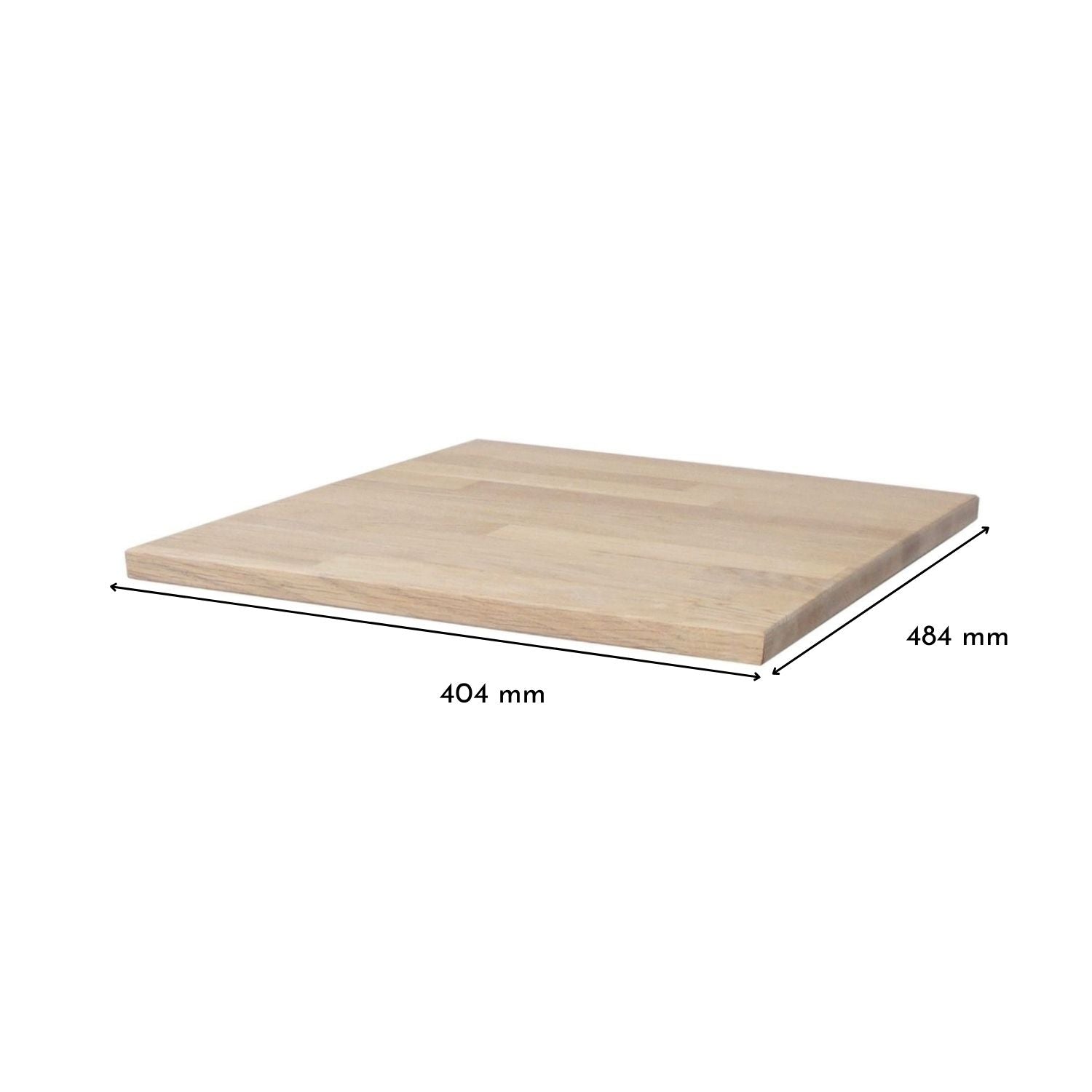 Deckplatte für Ikea Malm Nachttisch in Eiche Weiß geölt mit Maßen