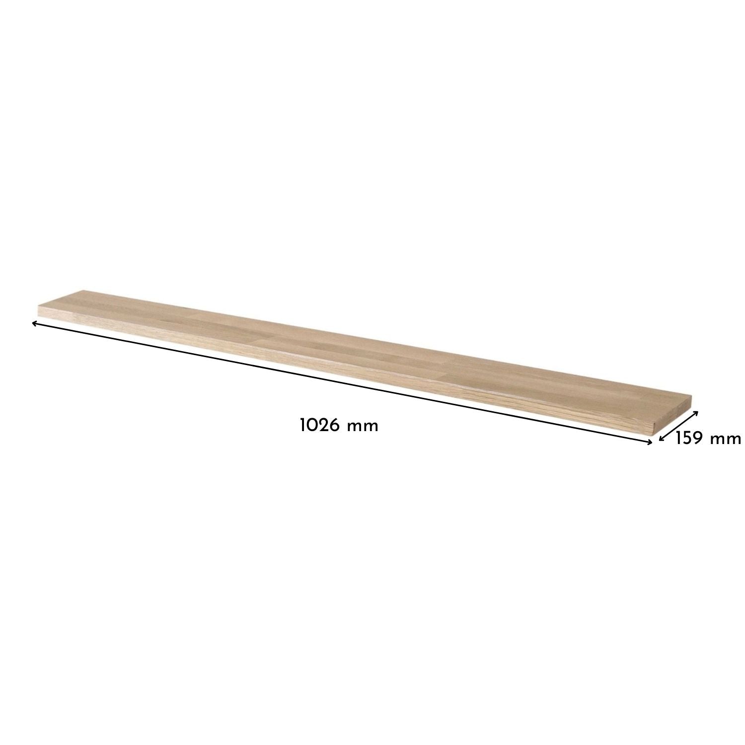 Deckplatte in Eiche Weiß für Ikea Trones Schuhschrank 2 Fächer breit
