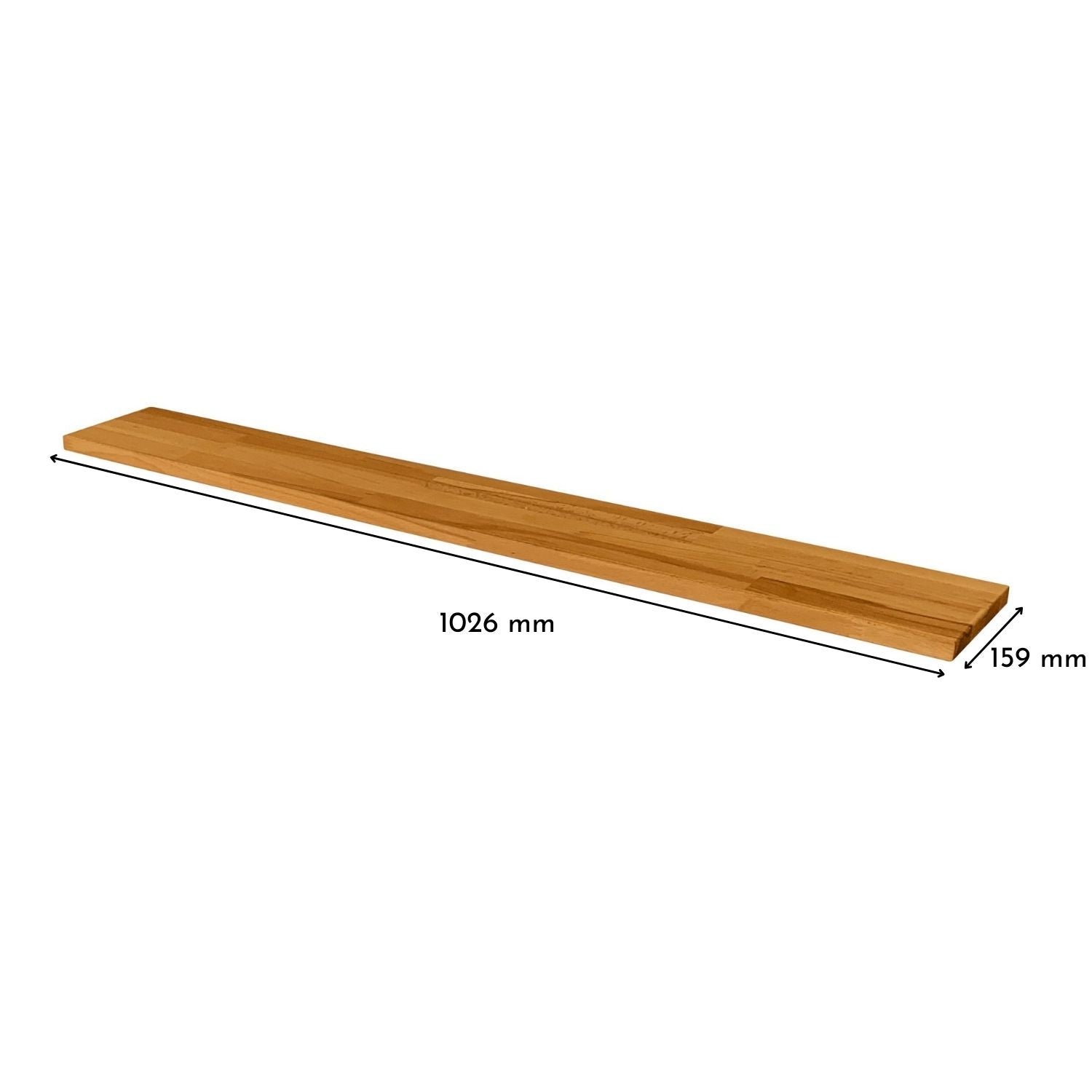 Deckplatte in Kernbuche für Ikea Trones Schuhschrank 2 Fächer breit