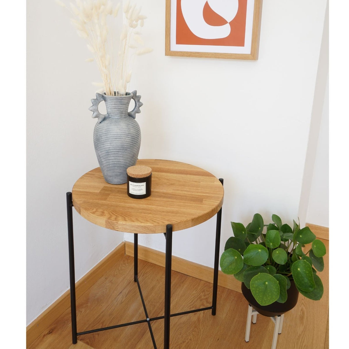 Gladom Tablettisch mit Deckplatte aus Eichenholz