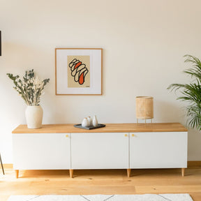 8 Möbelfüße Upp 10cm, Eiche Natur an Ikea Besta Sideboard