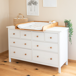 Wickelaufsatz MODULINO für IKEA Hemnes Kommode 160 cm – Eiche massiv
