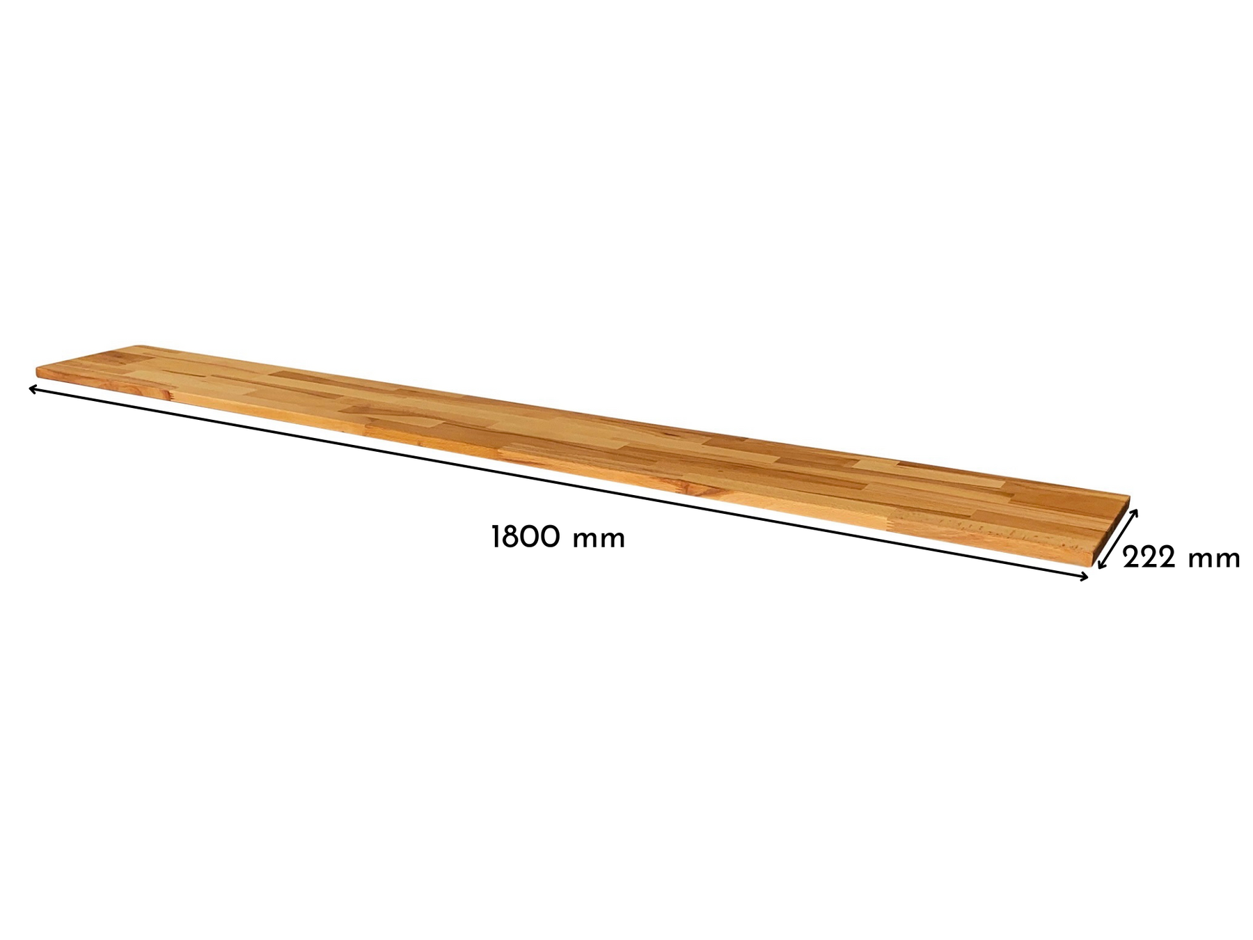 Holzplatte für IKEA Besta 2 schmal in Kernbuche 19mm