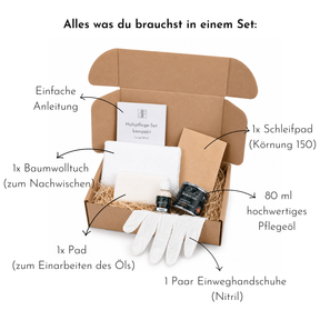 Pflegeöl-Set für Holzoberflächen | Auffrischen & Nachölen - OMFORMO