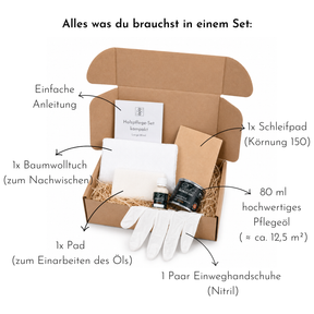 Pflegeöl-Set für Holzoberflächen | Auffrischen & Nachölen - OMFORMO