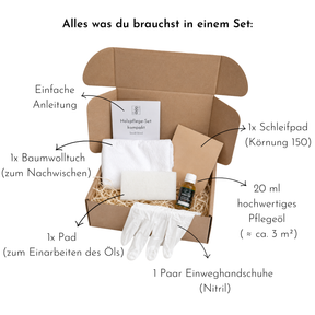 Pflegeöl-Set für Holzoberflächen | Auffrischen & Nachölen - OMFORMO