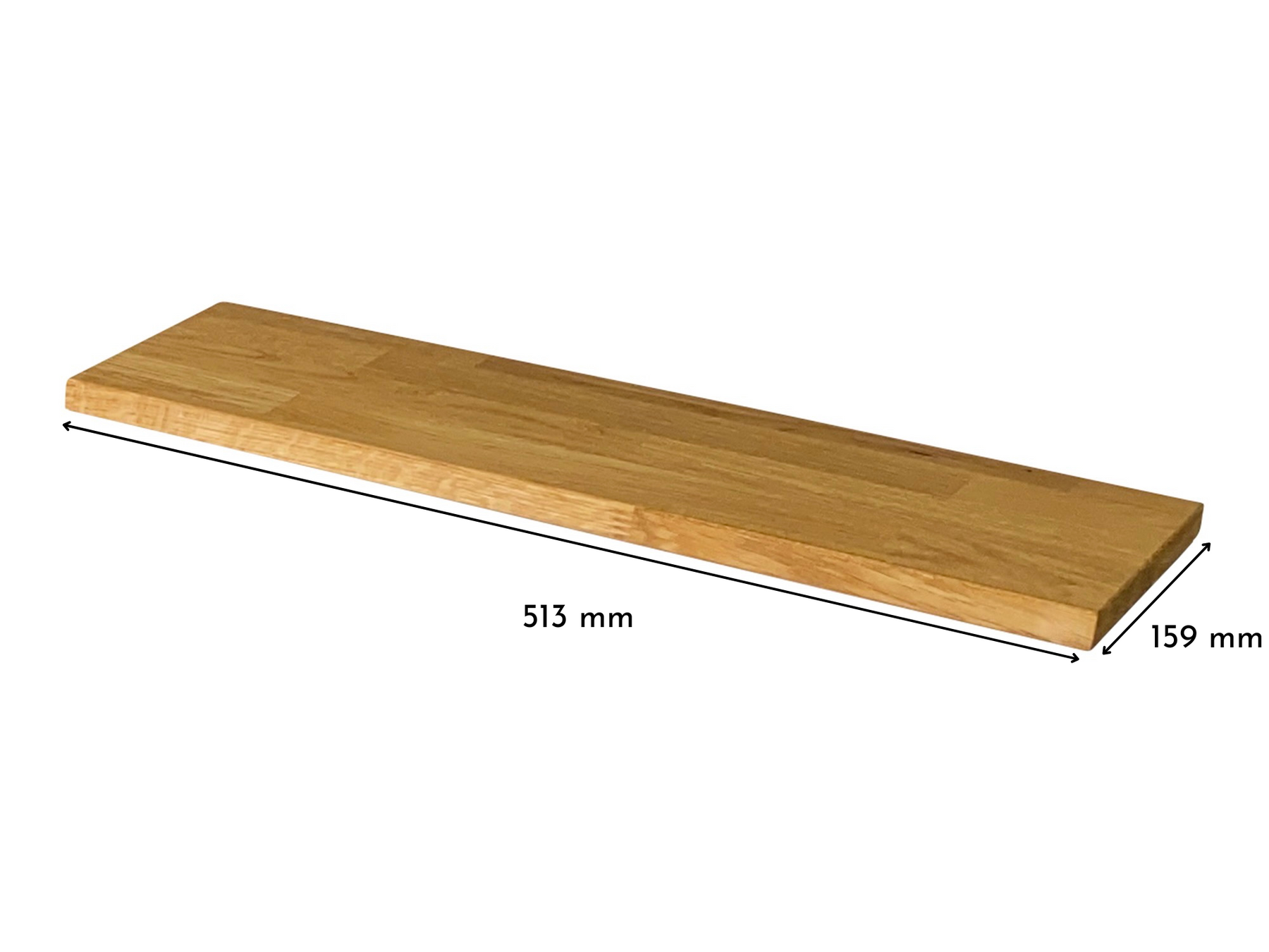 Deckplatte in Eiche Natur für Ikea Trones Schuhschrank 1 Fach breit 