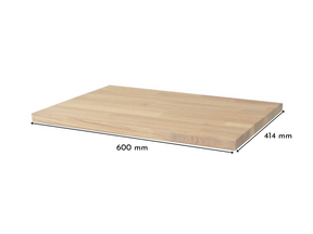 Massivholzdeckplatte in Eiche Weiß geölt mit 26mm Stärke für das Besta 1 mit breitem Korpus