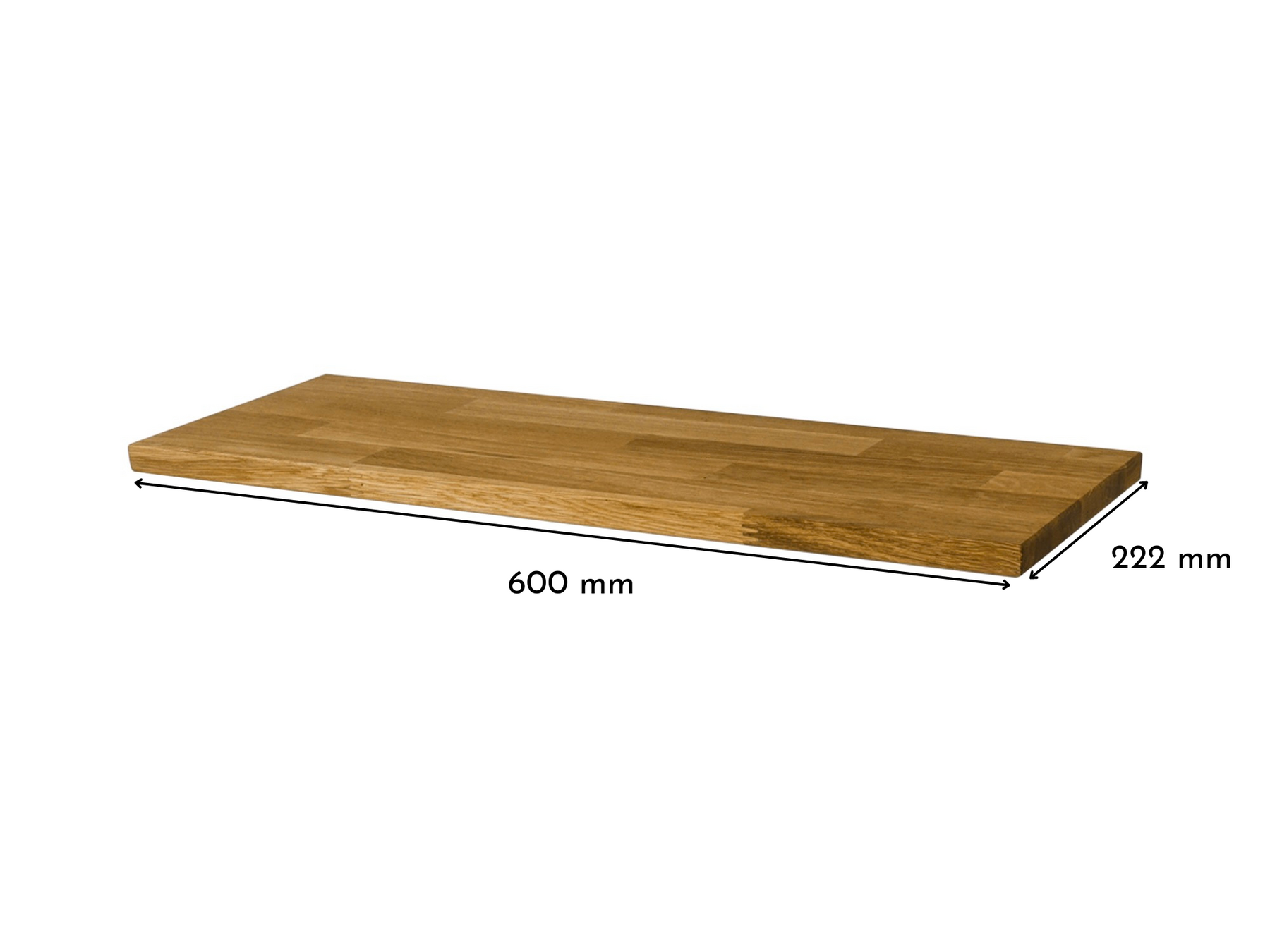 Holzplatte für Ikea Besta schmal in Eiche Natur geölt
