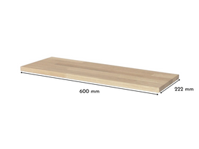 Holzplatte für Ikea Besta schmal in Eiche Weiß geölt