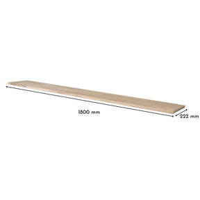 Holzplatte für IKEA Besta 3 schmal Eiche Weiß 19mm