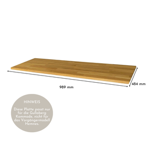 Holzplatte für IKEA Gullaberg Kommode mit 3 bzw. 6 Schubladen