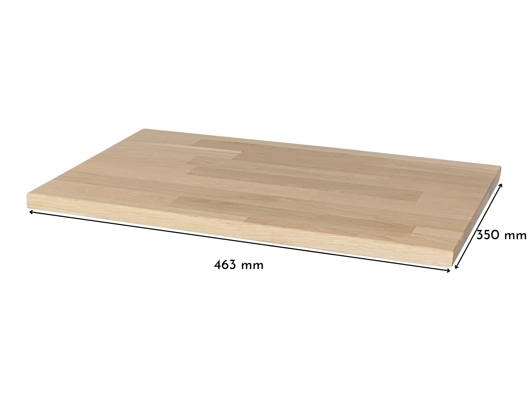Holzplatte für Ikea Hemnes Ablagetisch Eiche Weiß geölt