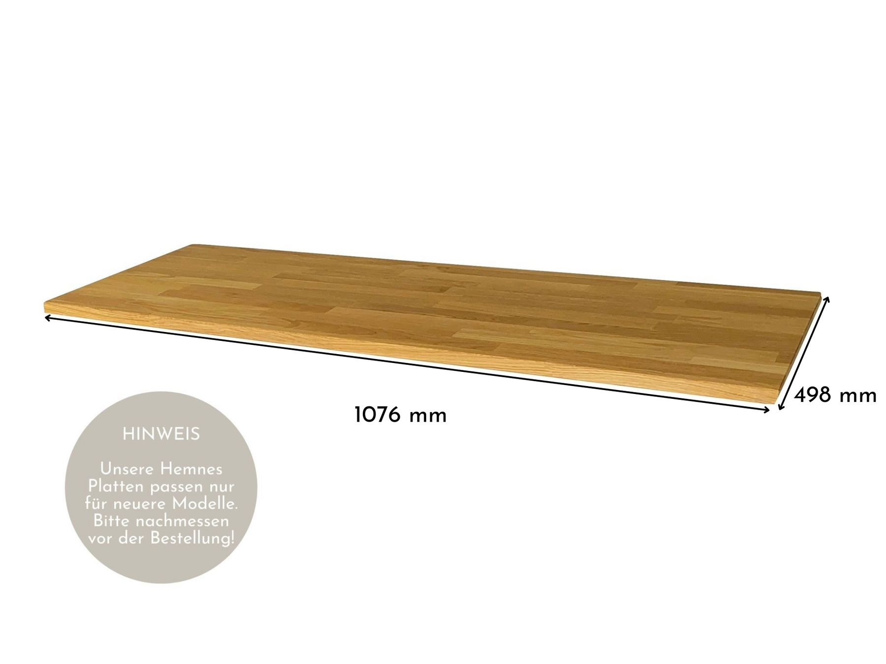 Holzplatte in Eiche Natur für Ikea Hemnes Kommode mit 3 bzw. 6 Schubladen 