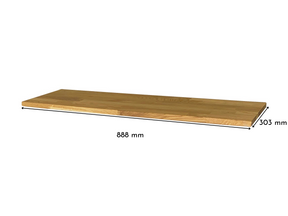 Deckplatte in Eiche Natur für Ikea Hemnes Schuhschrank mit 2 Fächern 