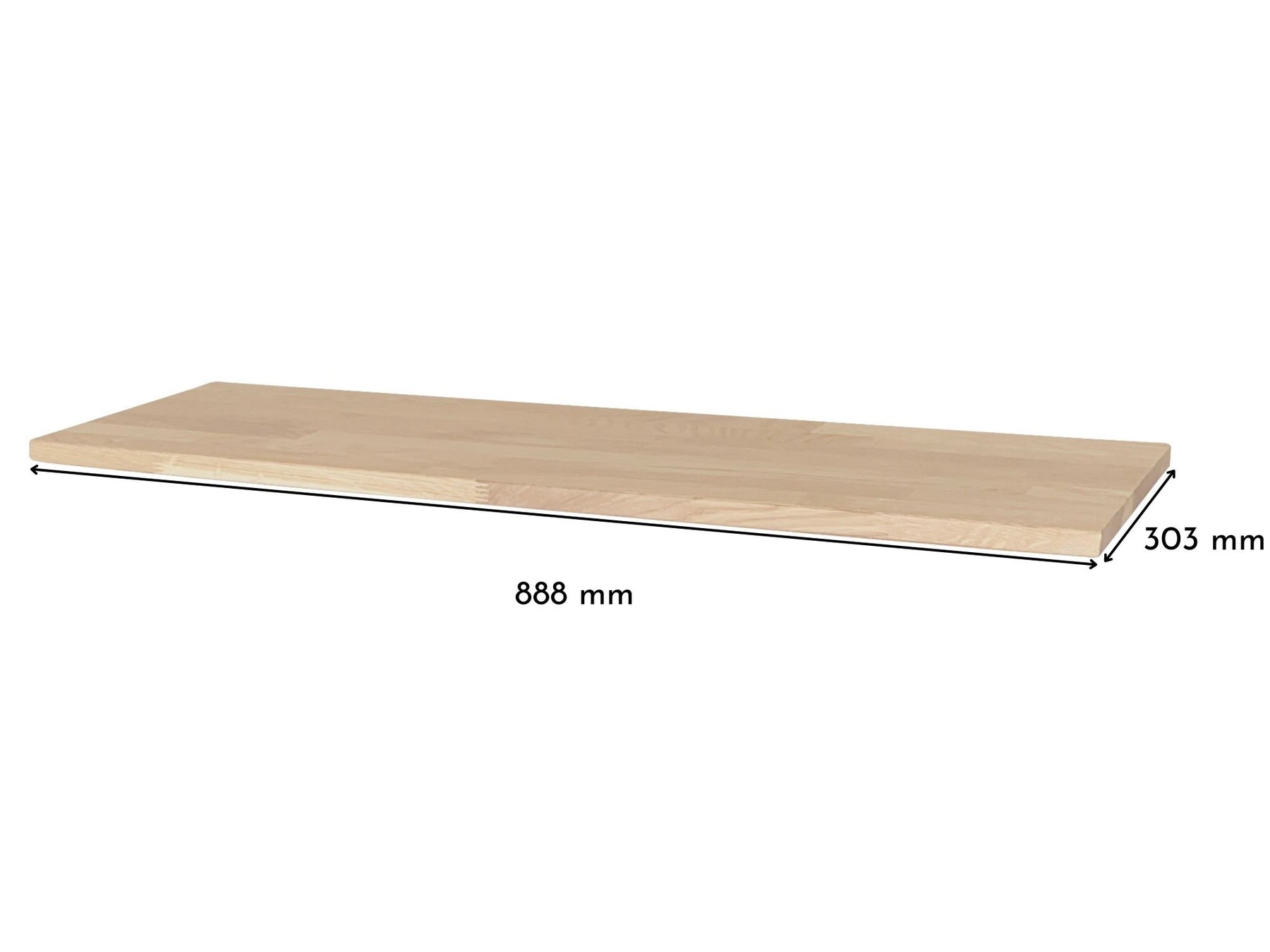 Deckplatte in Eiche Weiß für Ikea Hemnes Schuhschrank mit 2 Fächern