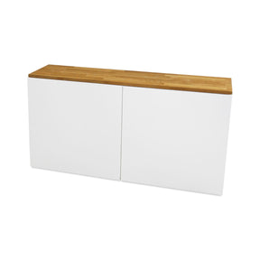 Ikea Knoxhult Wandschrank (2 Module) mit Holzplatte Eiche Natur