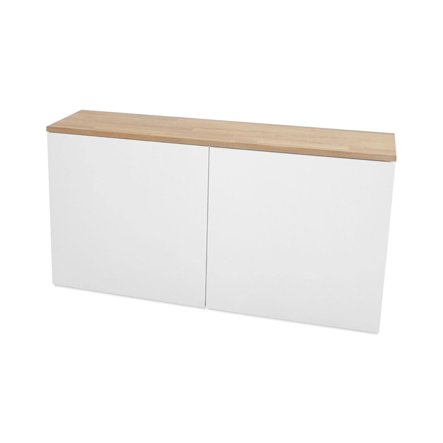 Ikea Knoxhult Wandschrank (2 Module) mit Holzplatte Eiche Weiß