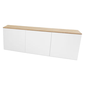 Ikea Knoxhult Wandschrank (3 Module) mit Deckplatte Eiche Weiß