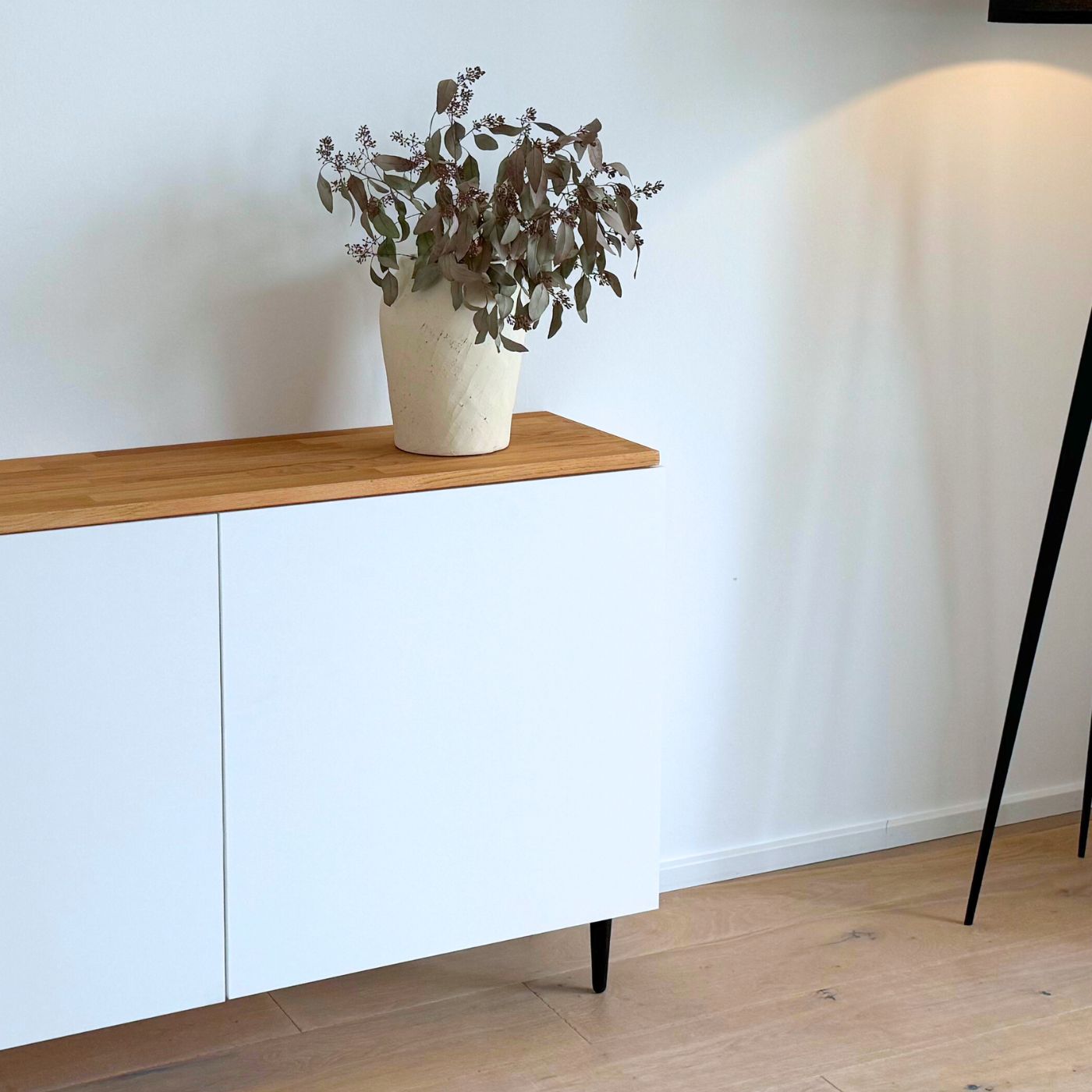 Ikea Knoxhult Sideboard mit 2 Modulen inkl. Holzplatte aus Eichenholz