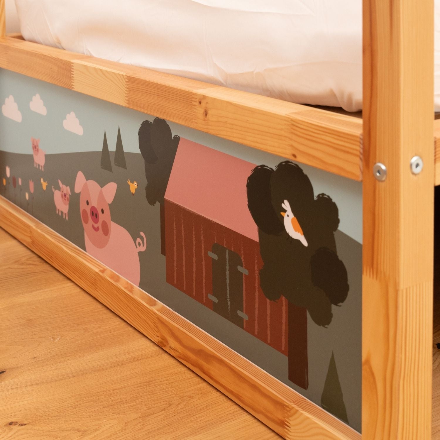 Klebefolie Landliv für Ikea Kura Kinderbett, Detail 1